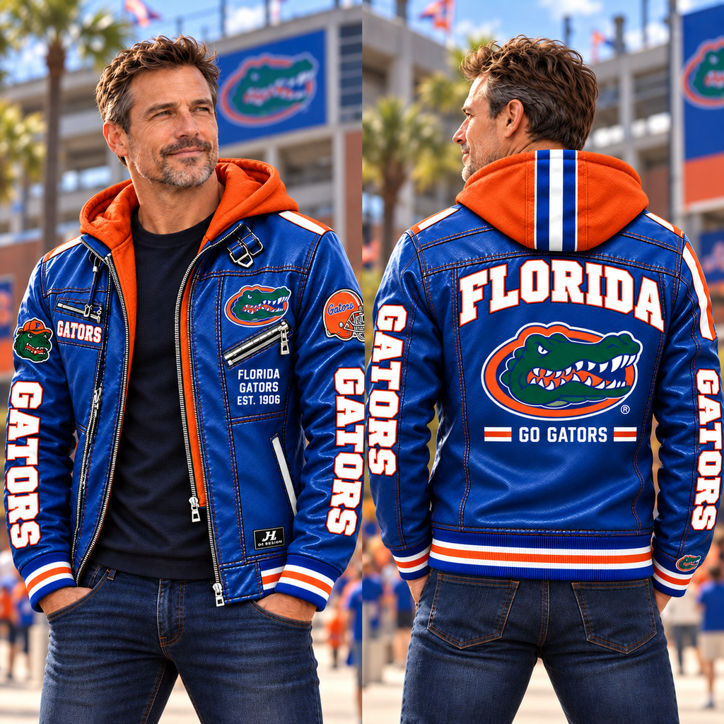 FGT Hooded Leather-Look Bomber Jacket – PNPA