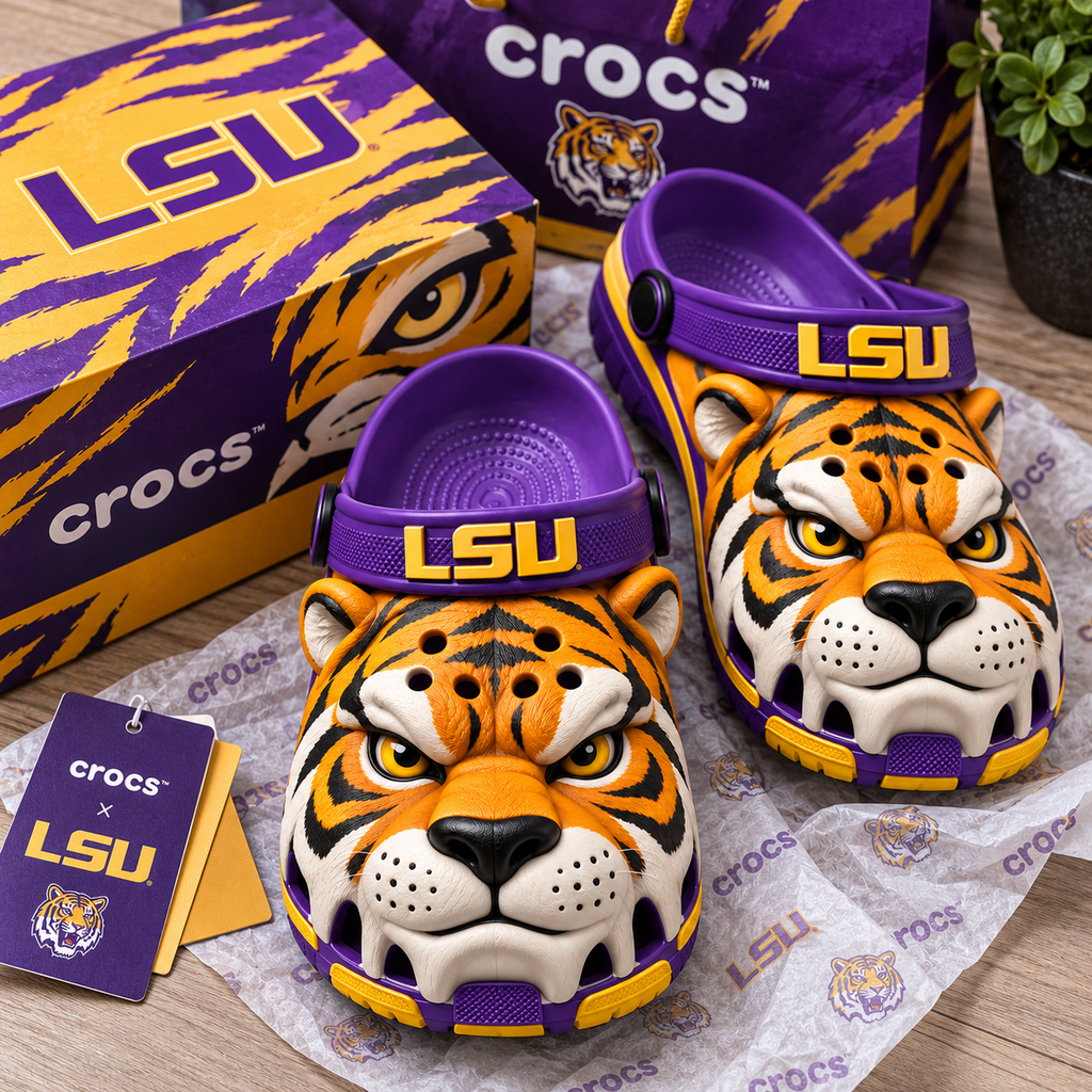 LSU 3D Sculpted Clogs HTTT
