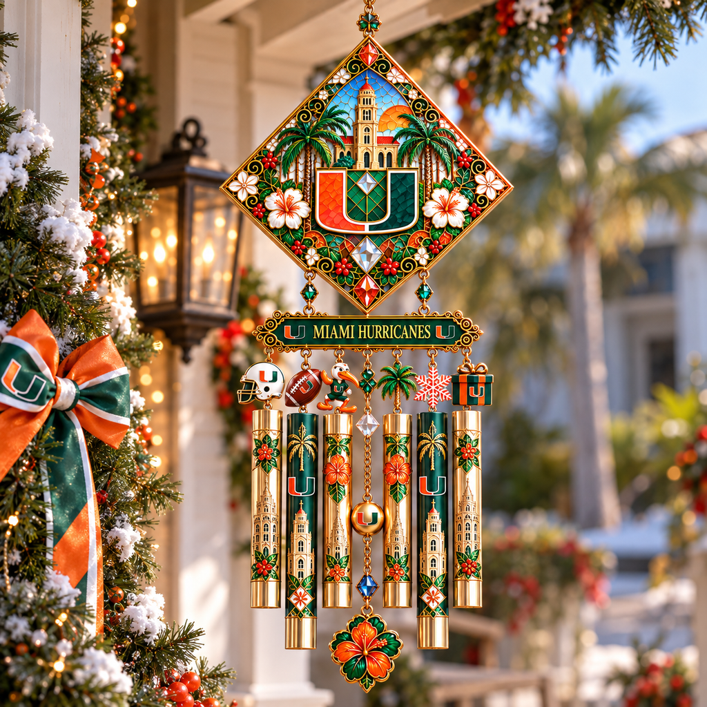 MHC Premium Christmas Stained Glass Wind Chime NTNA