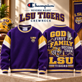 LSU Premium Embroidered Crewneck Sweatshirt BMD