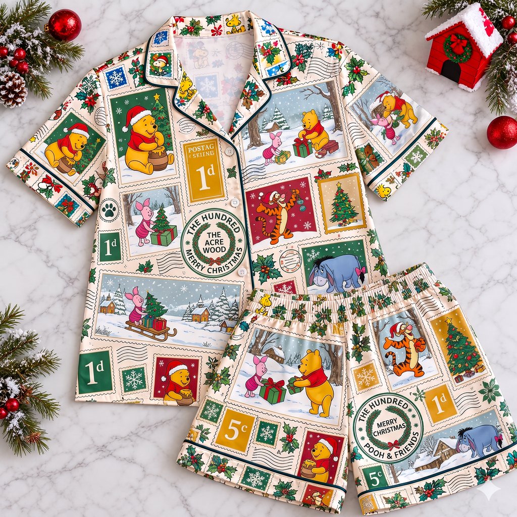 PREMIUM WTP Christmas Stamp Pajama Set NPL
