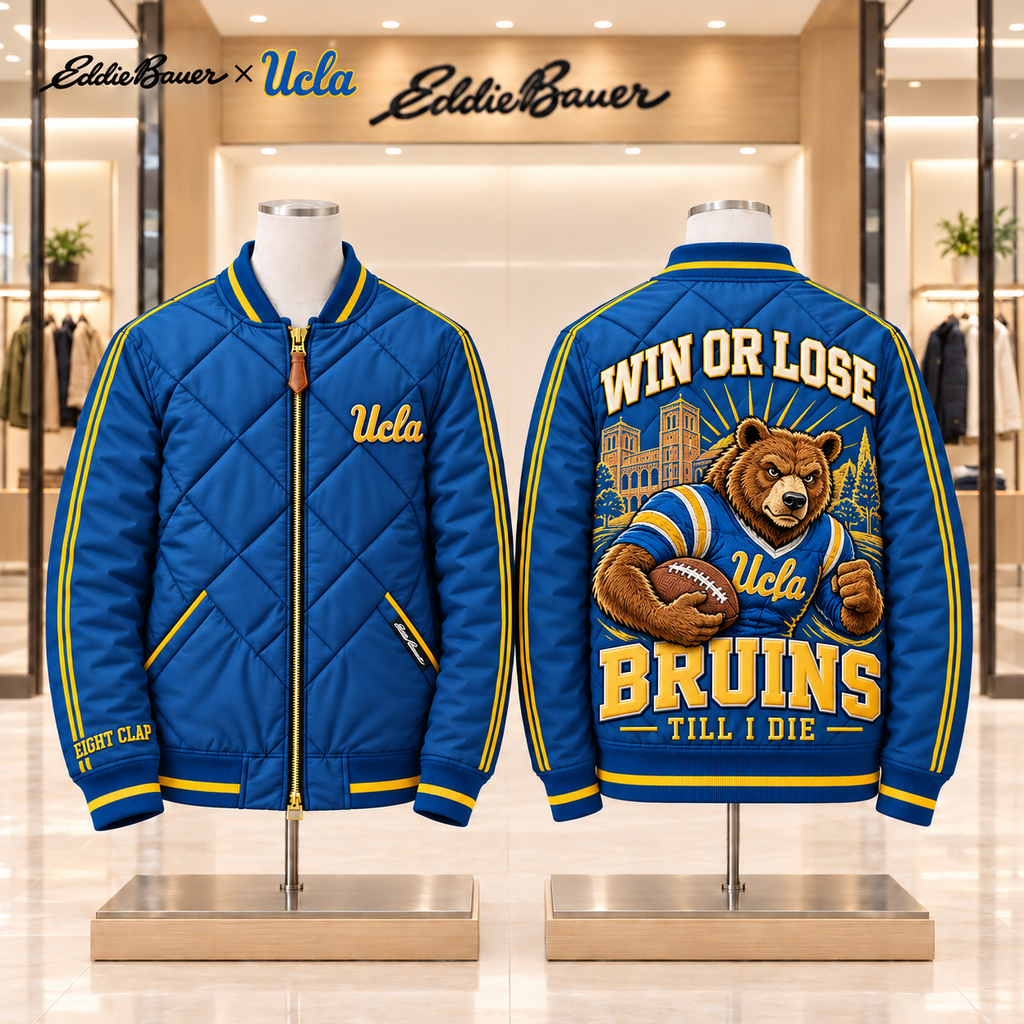 UCLA Premium Classic Quilted Bomber Jacket TMH