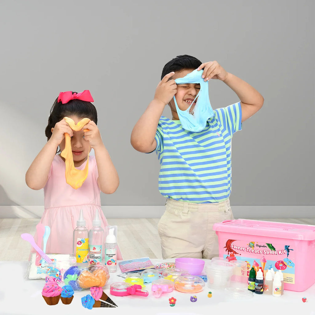 Sweet Treats Slime Kit Diy Foaming Glue Fake Water Slime Girl Bubble Set Crystal Mud Safety DIY Ice Cream Squishy Toy with Box