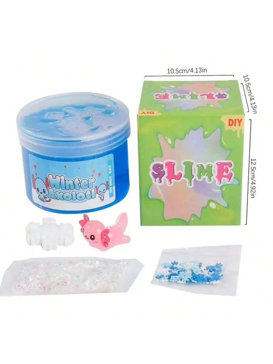 Pentagonal Slime Making Experience | Springy Blue STEM Clay and Sensory Dough Set | Creative Crafts with Storage Bag | Perfect H