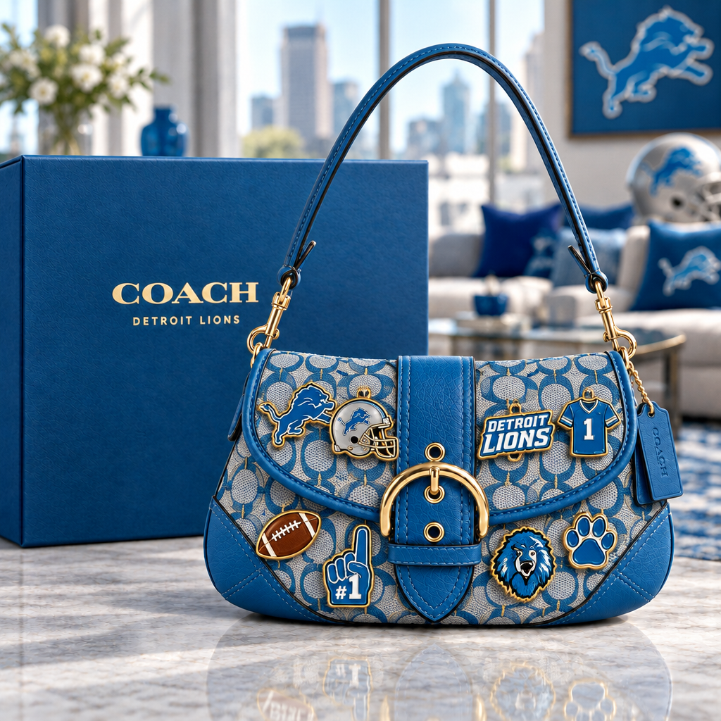 Detroit Lions Soho Bag With Charm