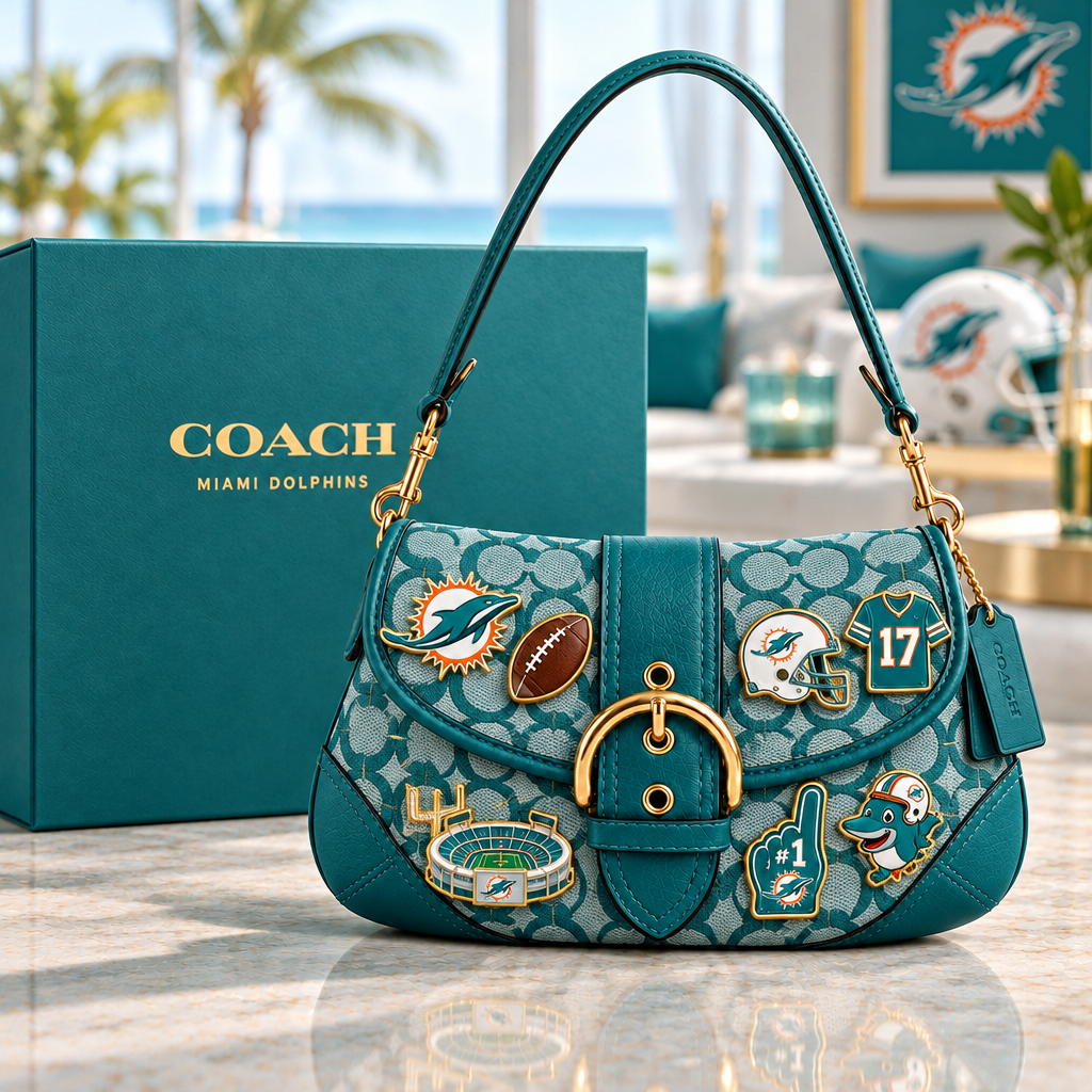 Miami Dolphins Soho Bag With Charm