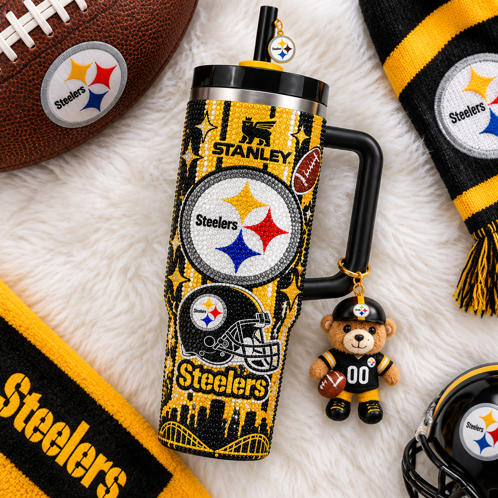 Pittsburgh Steelers 40oz Tumbler With Handle TTNL